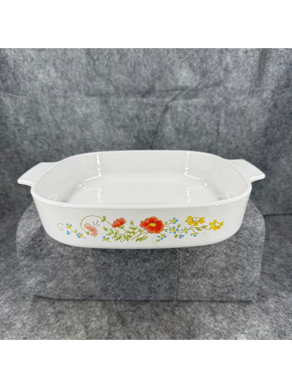 Vintage Corning Ware A-10-B 2.5 Liter Casserole Dish Wildflower Pattern 230